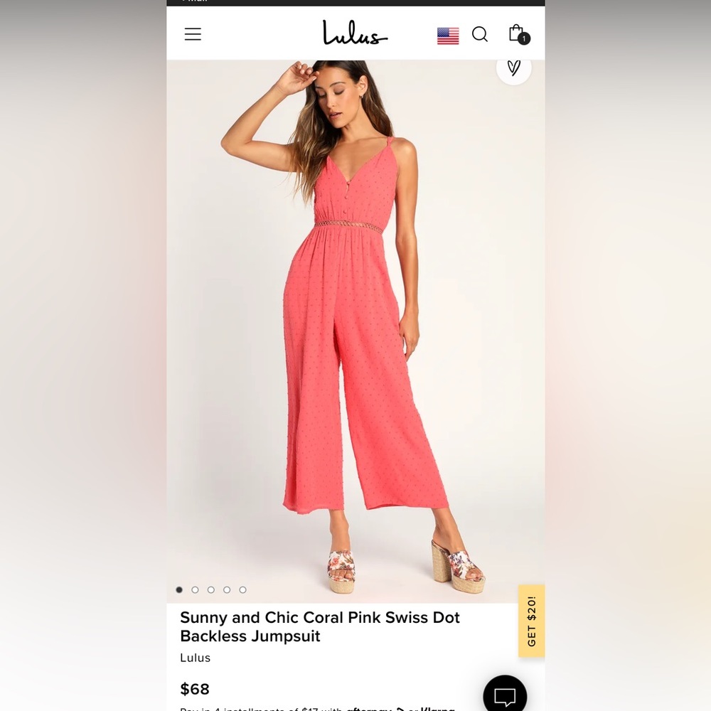 NWT lulu’s jumpsuit